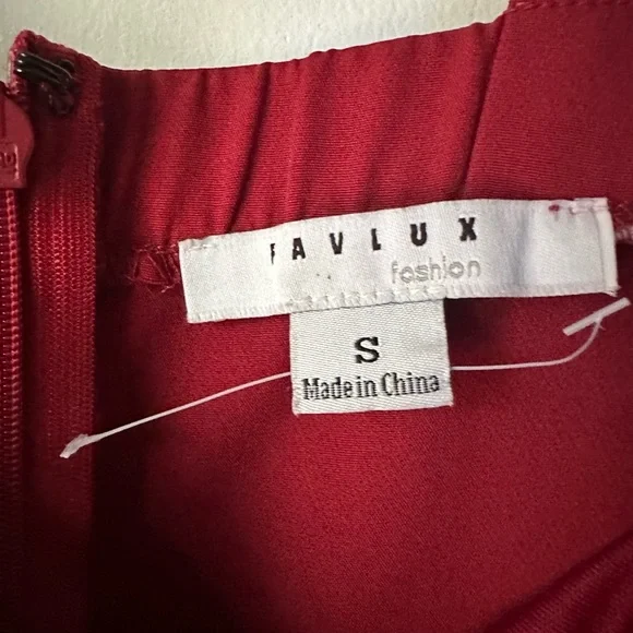 Favlux Burgundy Button Front Jumper Dress Size small - Picture 3 of 6